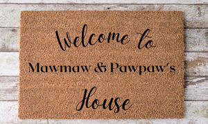 Grandparents Welcome Doormat