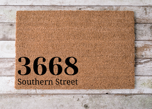 Personalized Street Address Doormat